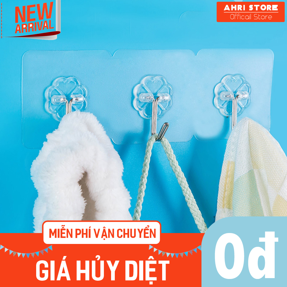 Combo 10 móc dán tường siêu dính chịu lực tới 5kg, chất liệu Silicon trong suốt thẩm mỹ cho ngôi nhà 3.MDT1