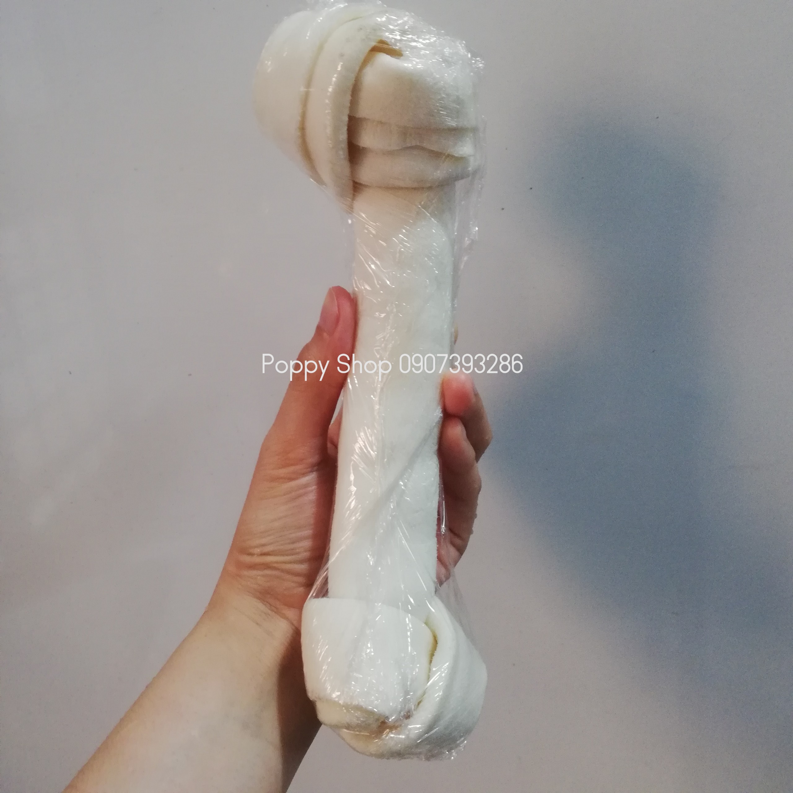 Khúc Xương Da Bò Vị Sữa Cho Chó Cưng Gặm Size 22 cm Cục Bự