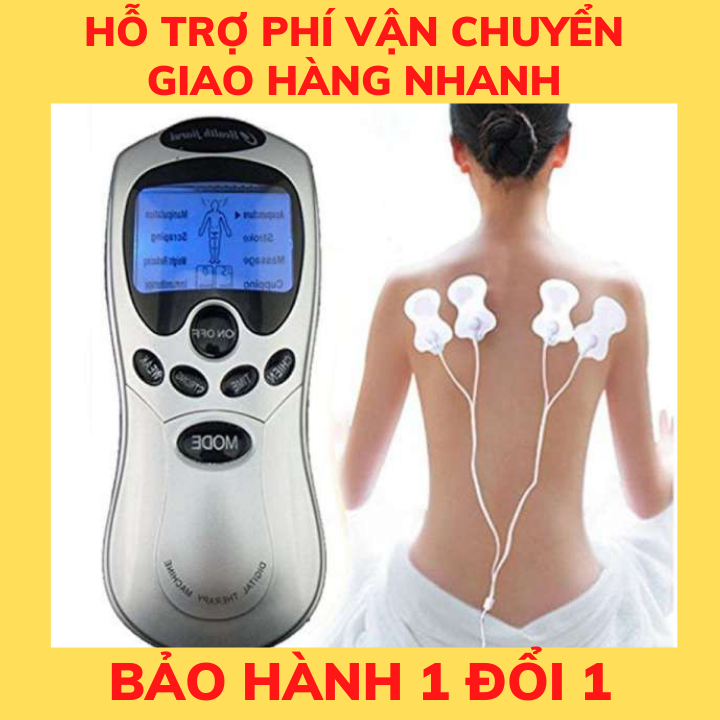 Máy điện châm máy massage xung điện máy châm cứu điện máy châm cứu xung điện máy massage xung điện 4 miếng dán xung huyệt loại tốt