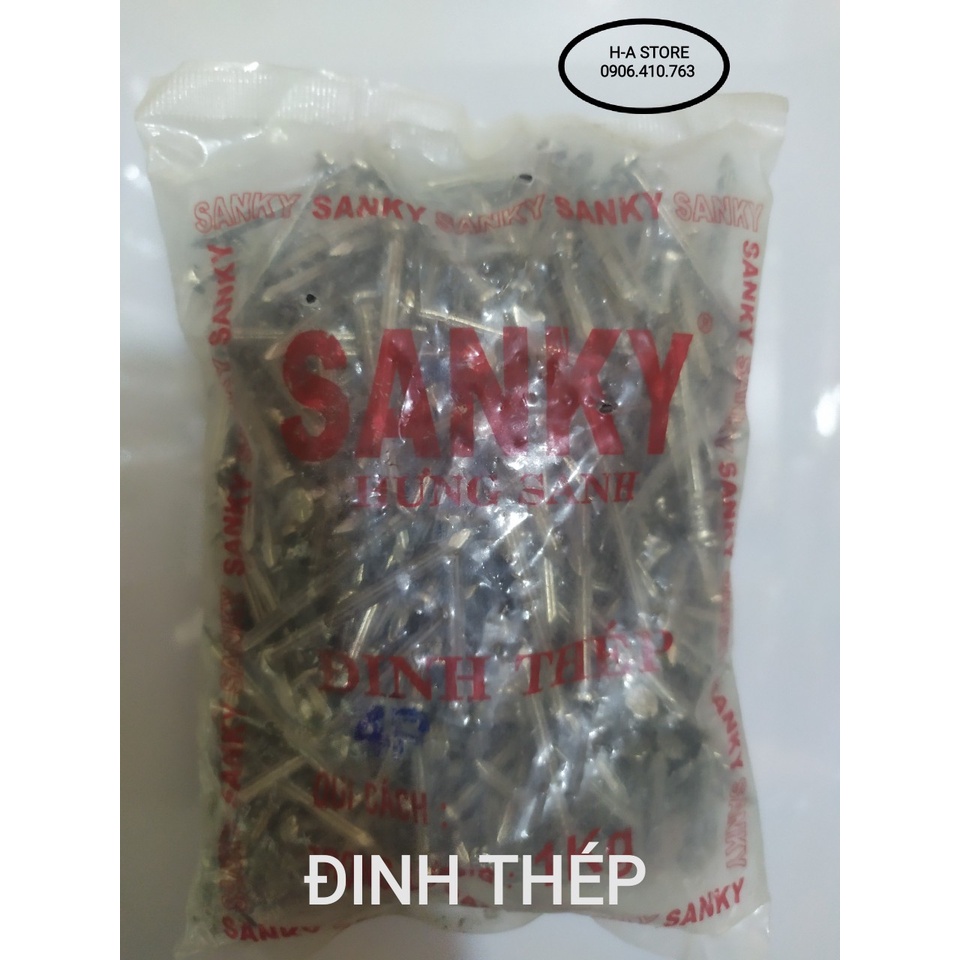 Đinh thép sanky 2p / 3p / 4p /5p / 7p / 8p bịch 1kg