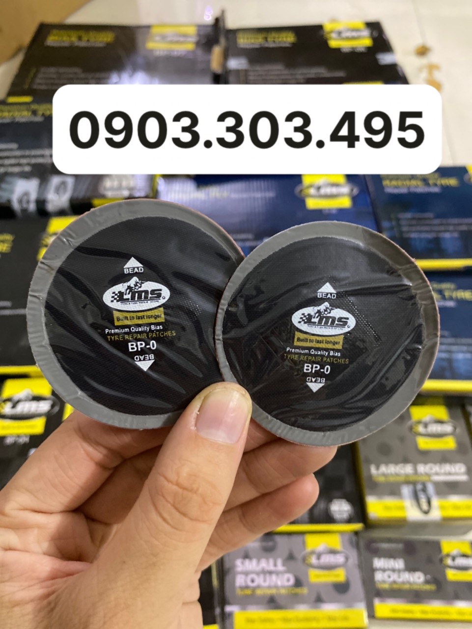 Hộp miếng vá lốp bố chéo lms bp-00