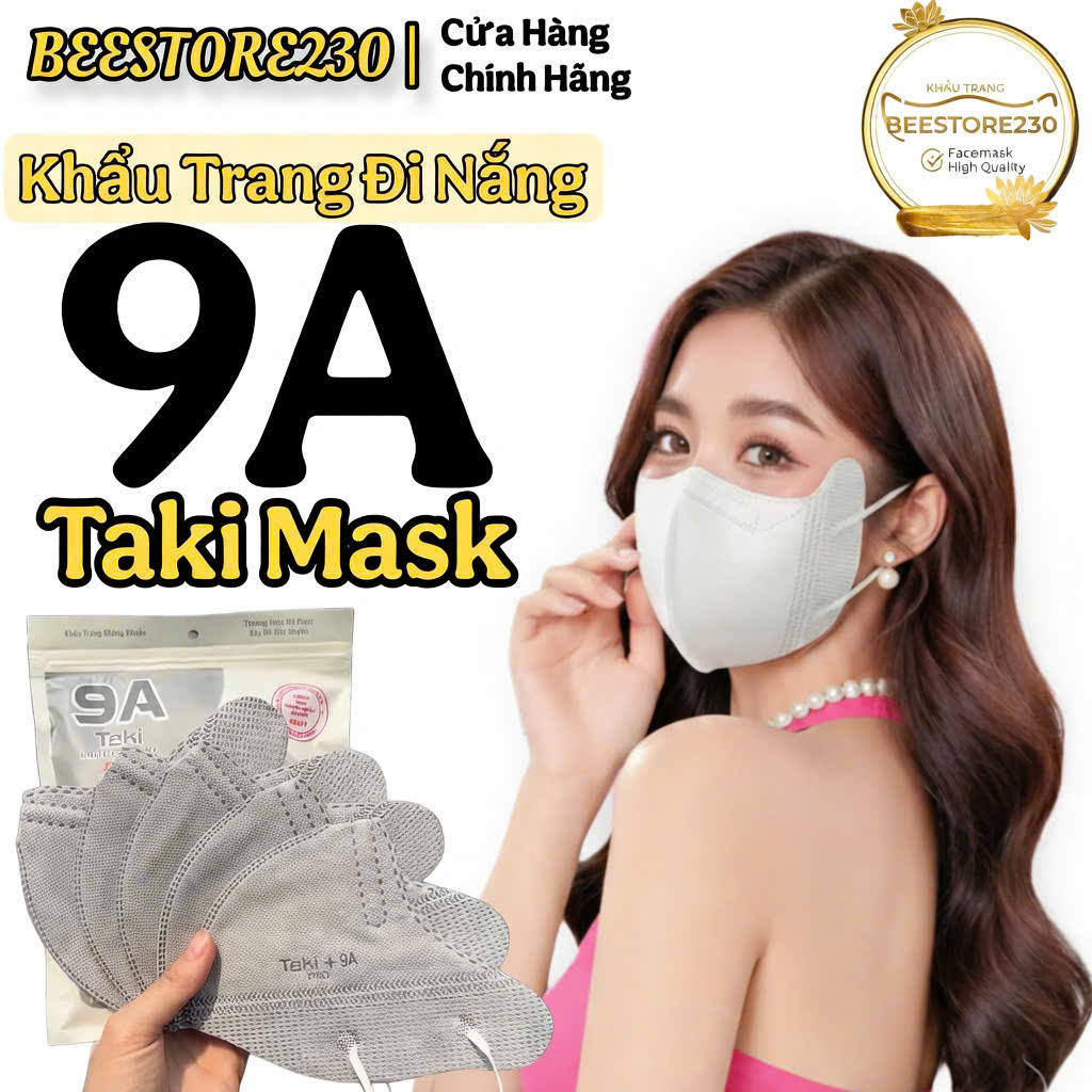 20 TÚI= 200 cái khẩu trang 9A che toàn khuôn mặt hiệu TAKI-AN PHONG MASK khẩu trang 9A nhiều màu trendy  [CHE NẮNG TOÀN PHẦN 50-90KG]