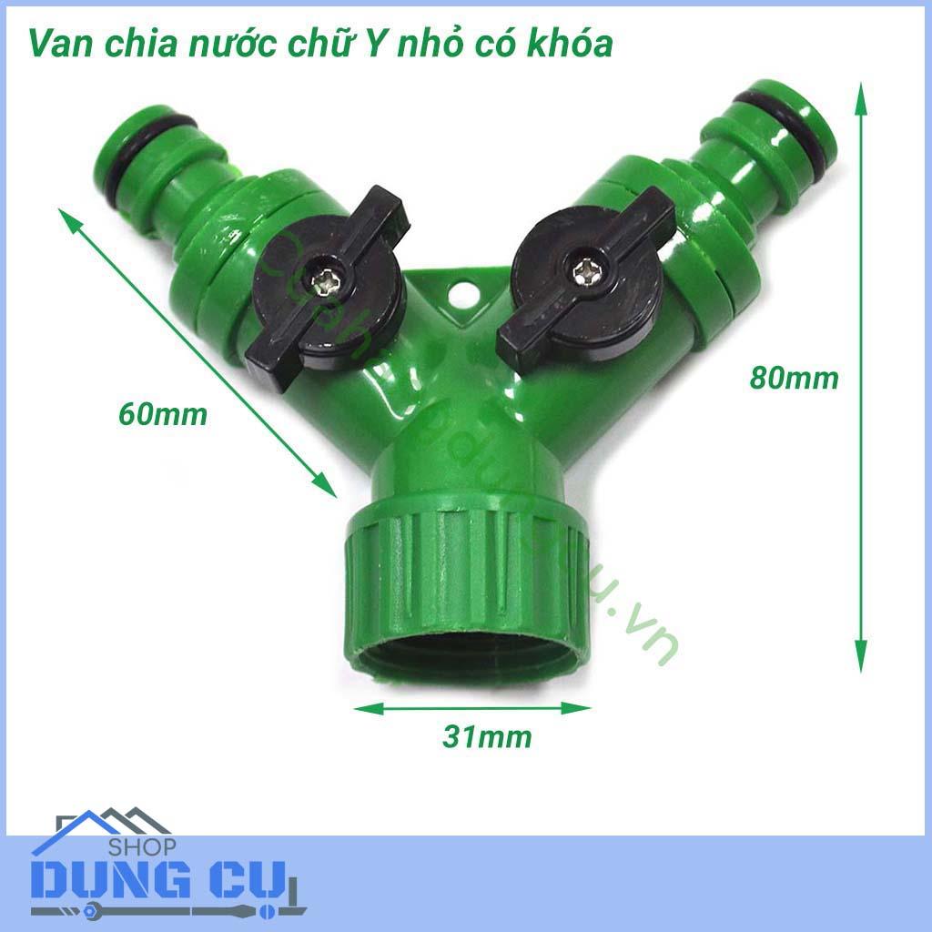 Van chia nước chữ Y có khóa nhỏ