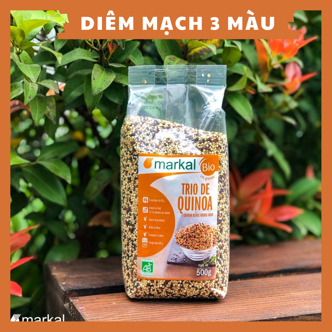 Hạt diêm mạch quinoa hữu cơ 3 màu markal 500g - chứng nhận châu âu