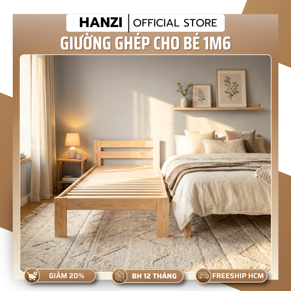 Giường Ghép Gỗ 1m6 Cho Bé Và Gia Đình Giường Ghép Gấp Gọn Bền Đẹp Tiết Kiệm Không Gian