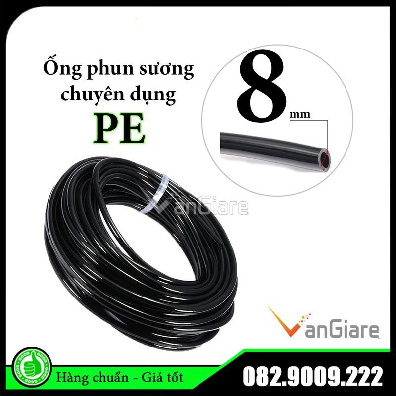 Ống phun sương 8mm - ống pe đen 8ly