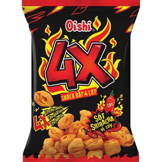 Bim Bim Bắp 4x Vị Cay Oishi 75g