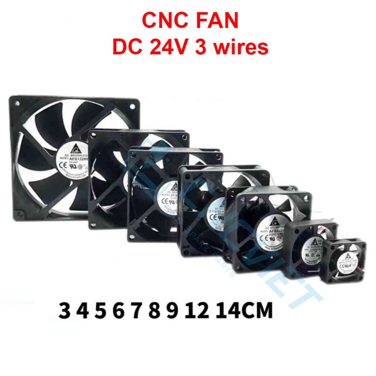 Quạt tản nhiệt 3 dây 24V dùng cho máy CNC Giá 143,000 Đồng*Miễn phí vận chuyển