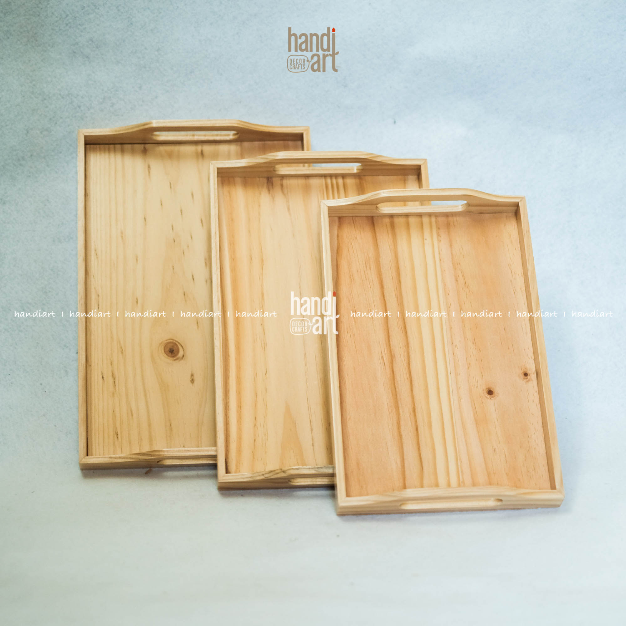 Khay gỗ tay nắm đựng đồ