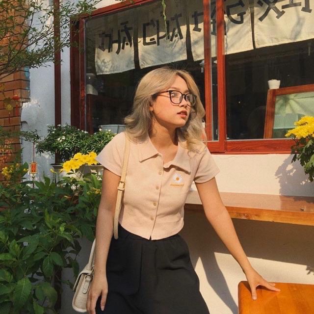 ÁO CROPTOP POLO THÊU HOA CÚC RESTOCK SIÊU HOT-NAUY