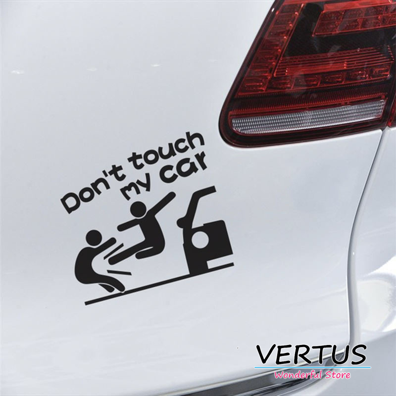 Decal Trang Trí Cảnh Báo dont touch my car Siêu Cá Tính (Đen)
