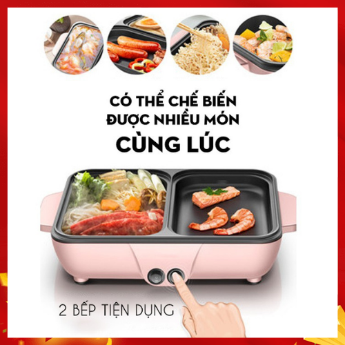 Bếp lẩu nướng 2 IN 1, Bếp nướng lẩu điện đa năng, Nồi lẩu, Nồi lẩu nước, Nồi lẩu nướng, Bếp lẩu điện, Bếp lẩu, Bếp nướng, Bếp lẩu nướng, Bảo hành 6 tháng, 1 đổi 1 lỗi NSX