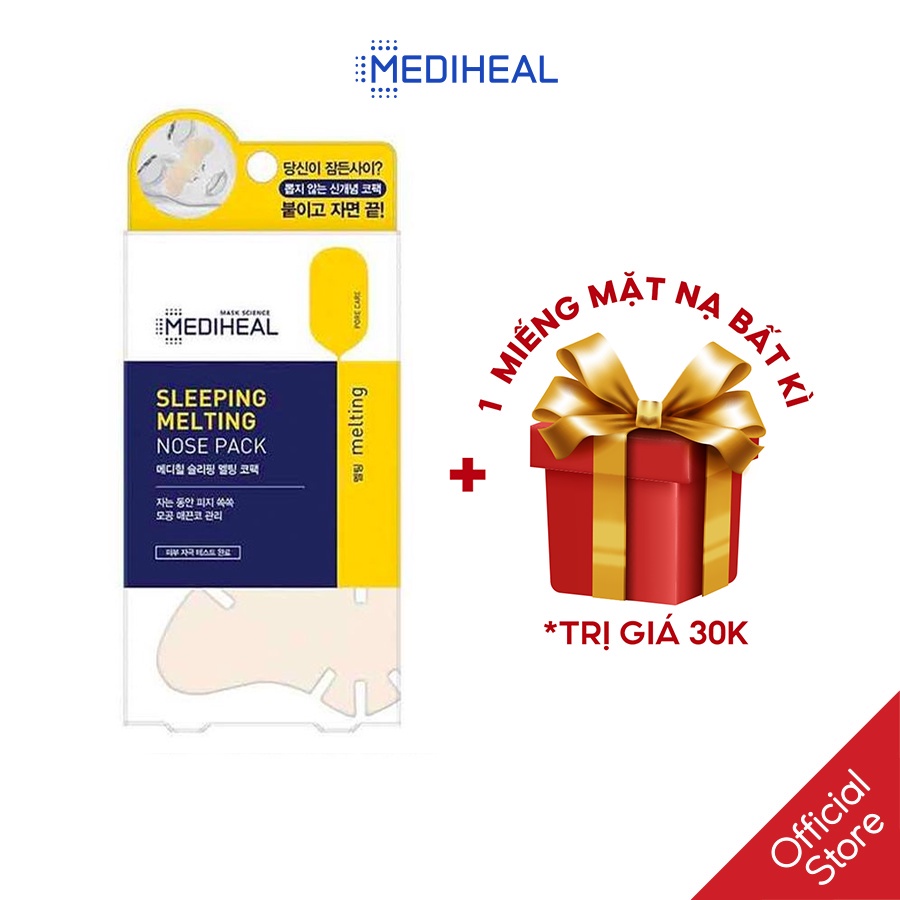 Mặt Nạ Làm Sạch Mụn Đầu Đen Mediheal Sleeping Melting Nose Pack 1 Miếng
