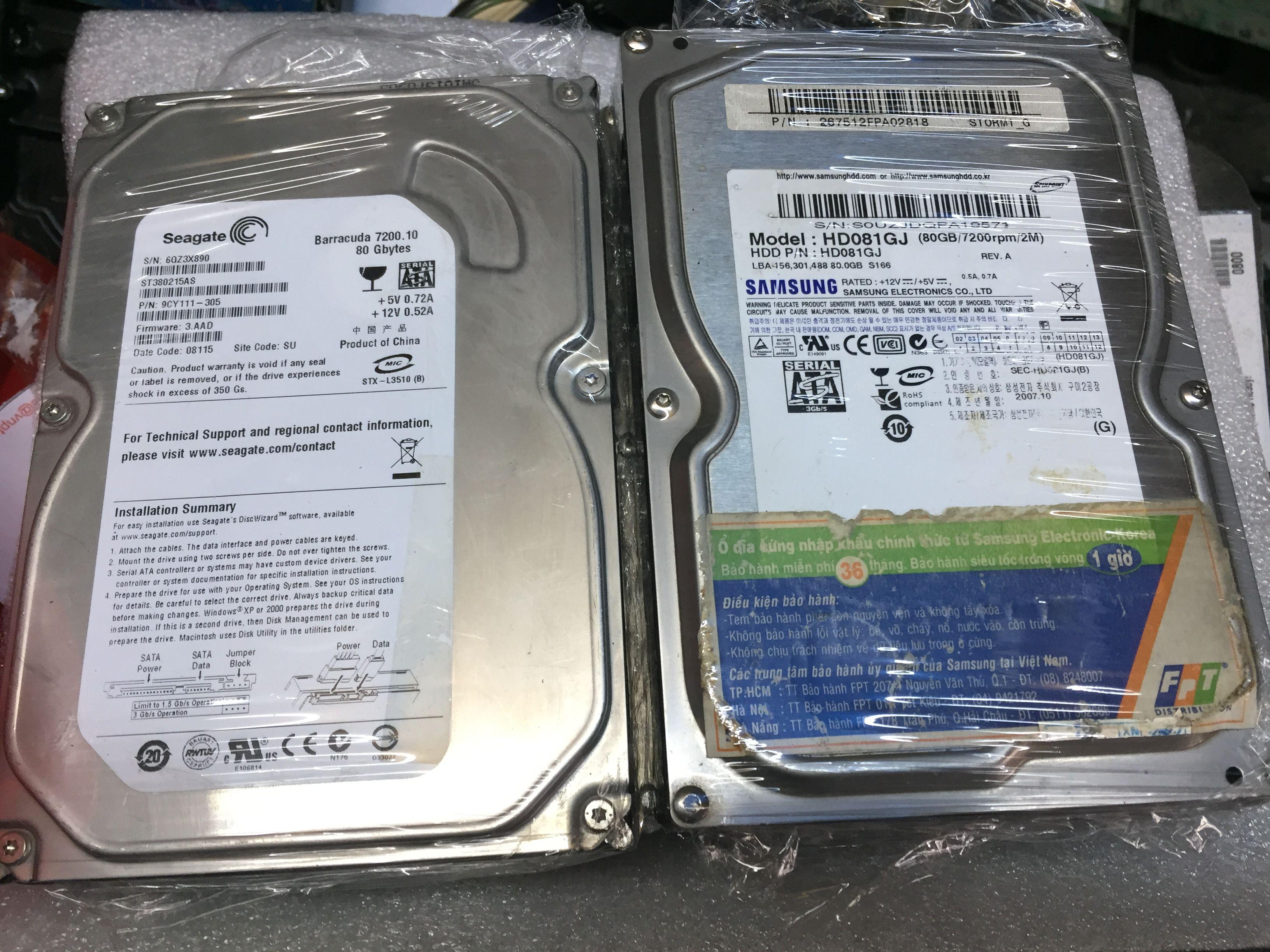 Ổ Cứng HDD Máy tính PC chuẩn SATA 80G Sức khỏe GOOD