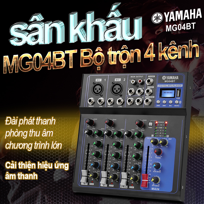 Mixer yamaha f4 usb phiên bản mới bluetoothbàn trộn mixer mg04bt usb bluetooth bàn trộn âm thanh giá rẻ chất lượng - mixer livestream, karaoke
