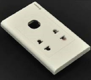 [HCM]Ổ cắm đôi - 2 chấu + 1 lổ SINO VANLOCK