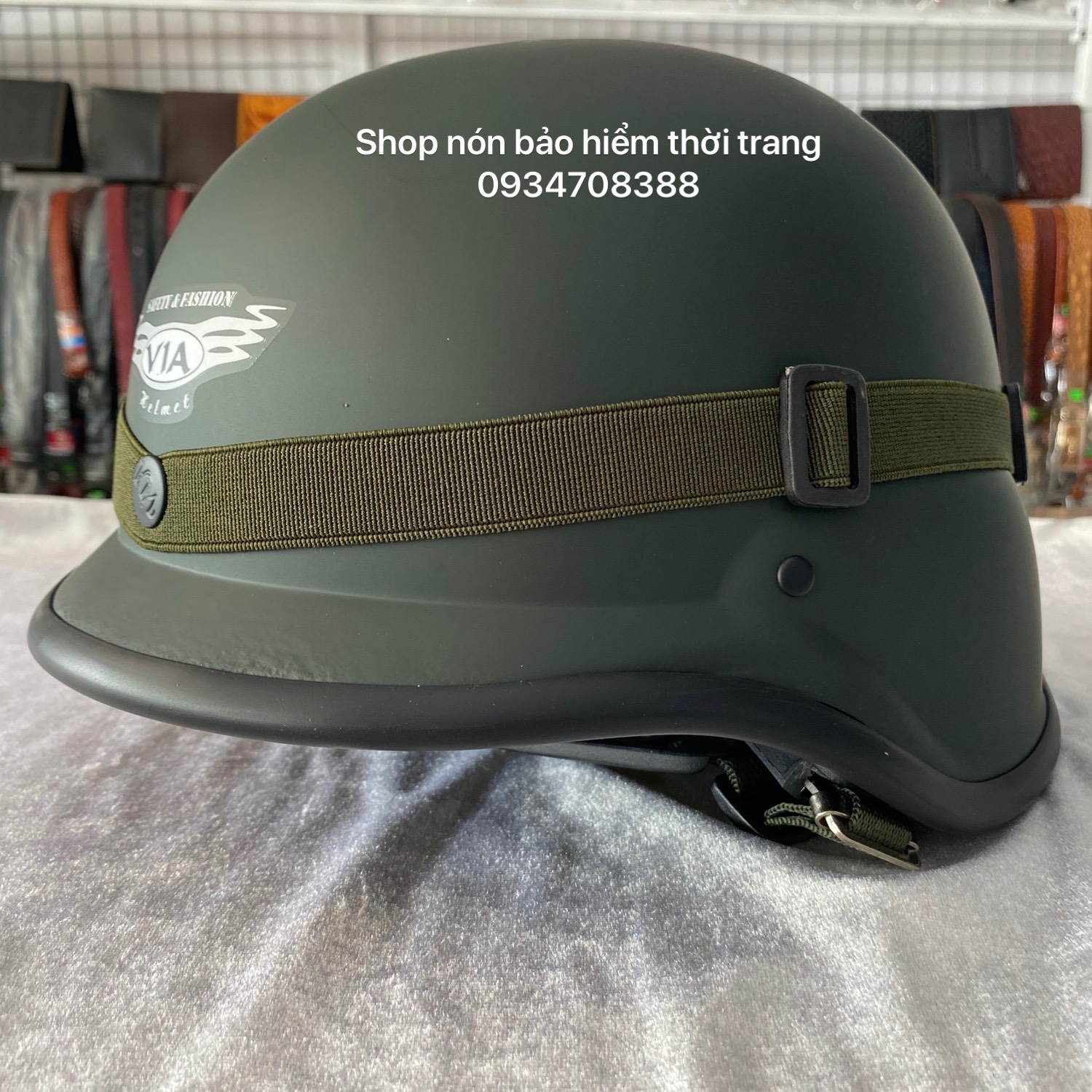 NÓN BẢO HIỂM LÍNH ĐỨC CAO CẤP- THƯƠNG HIỆU VIA