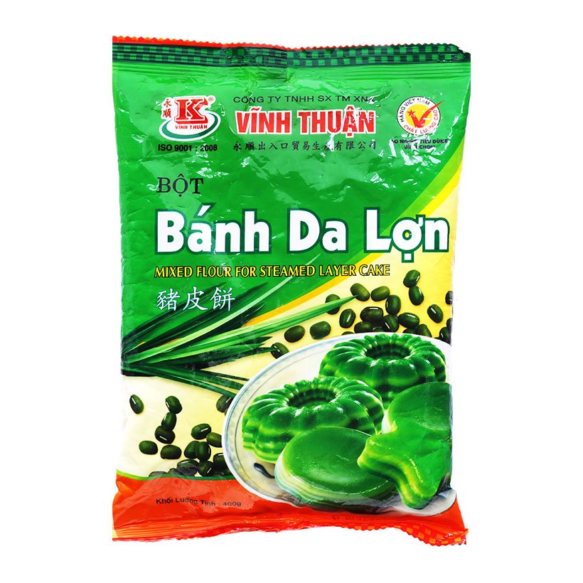 Bột bánh da lợn Vĩnh Thuận gói 400G, Bột làm bánh da lợn pha sẵn tiện lợi