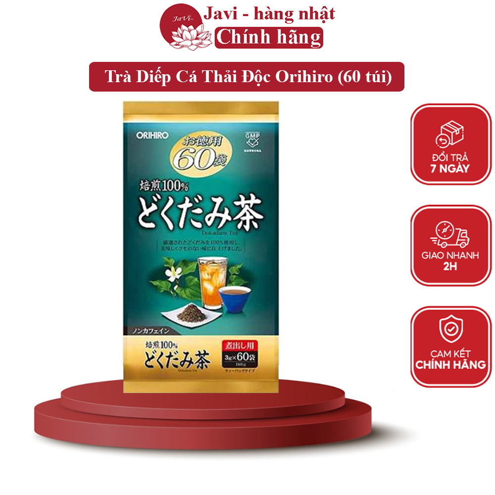 Trà diếp cá thanh nhiệt thải độc Orihiro 60 gói