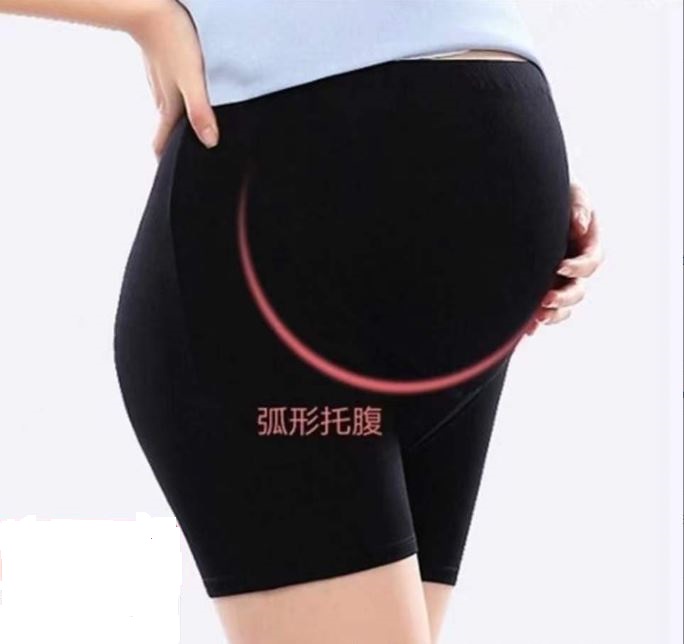 Quần đùi bầu quần mặc trong váy bầu cạp cao có đáp bụng cotton co dãn chun chỉnh bụng freesize