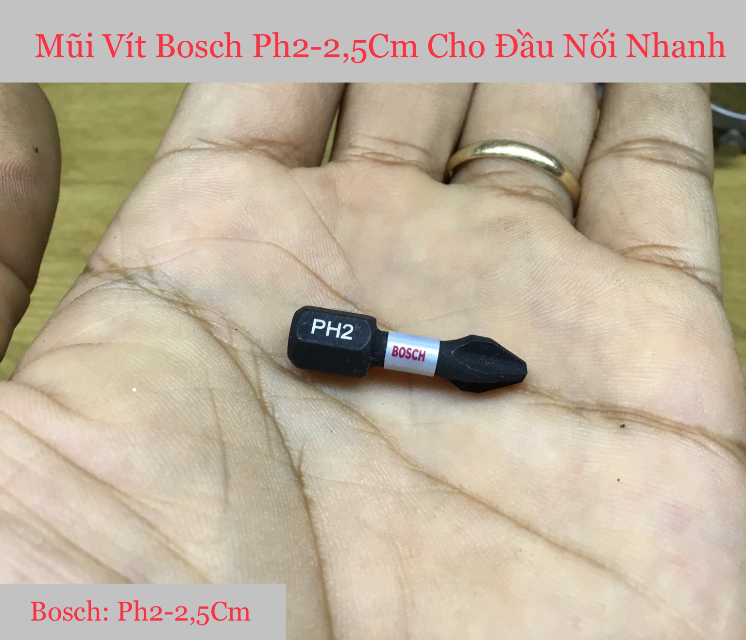 Mũi vít ngắn cho đầu nối nhanh ph2-2.5cm