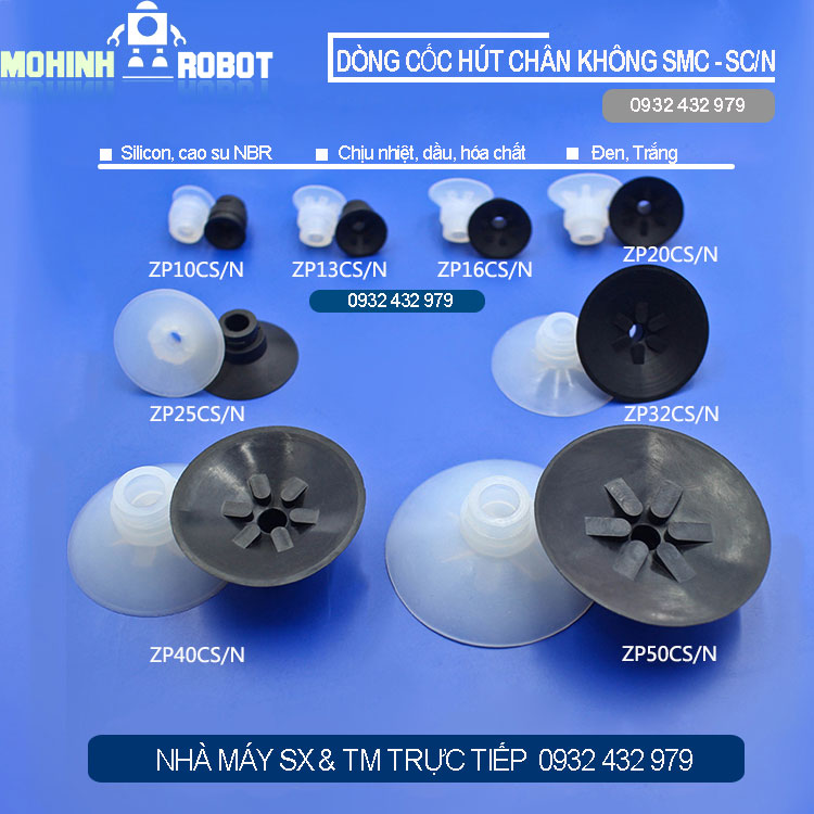 Núm hút chân không smc, zp10-cs/n,zp13-cs/n,zp16-cs/n,zp20,-cs/n,zp25-cs/n,zp32-cs/n,zp40-cs/n,zp50-cs/n