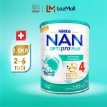 [CHỈ 15-17.11 QT Đơn 599K/999K]  Sữa bột Nestlé NAN OPTIPRO PLUS 4 với 5HMO xuất xứ Thụy Sĩ - Hộp 1500g cho bé từ 2 - 6 tuổi - Sữa công thức dinh dưỡng cho trẻ giúp hỗ trợ tiêu hóa, đề kháng, trí não và phát triển toàn diện