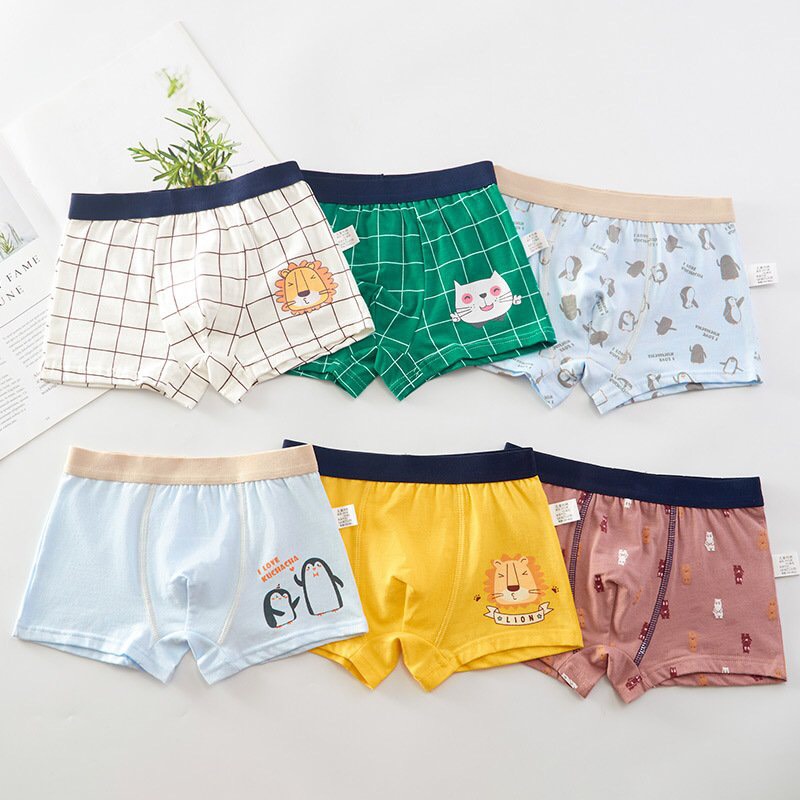 Set 6 quần lót bé trai chất cotton size 7-45kg