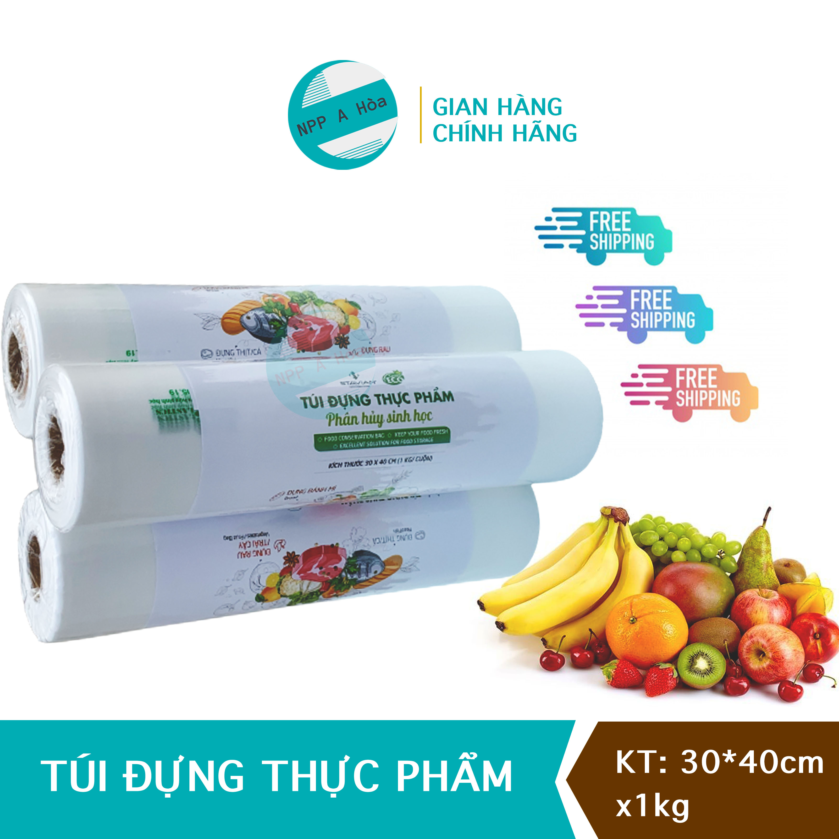 Túi đựng thực phẩm green eco dùng 1 lần an toàn thsh 301kg/cuộn