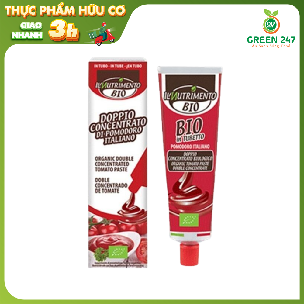 Sốt cà chua cô đặc hữu cơ il nutrimento green247 170g pvn327 chính hãng