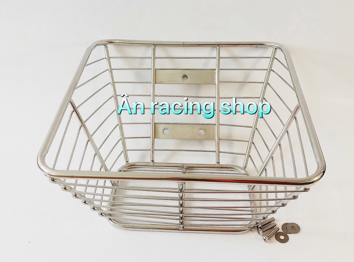 Rỗ inox xe wave nhỏ 1 lỗ trên 2 lỗ dưới 10li - 084