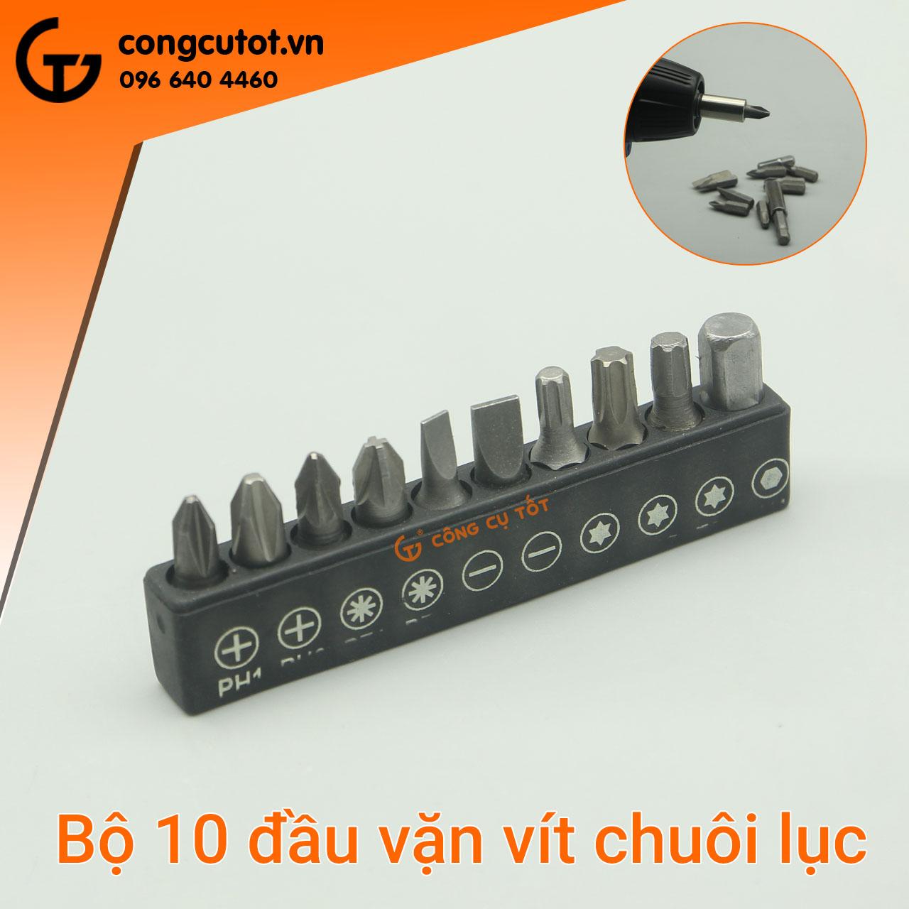 Bộ đầu bắt vít chuôi lục