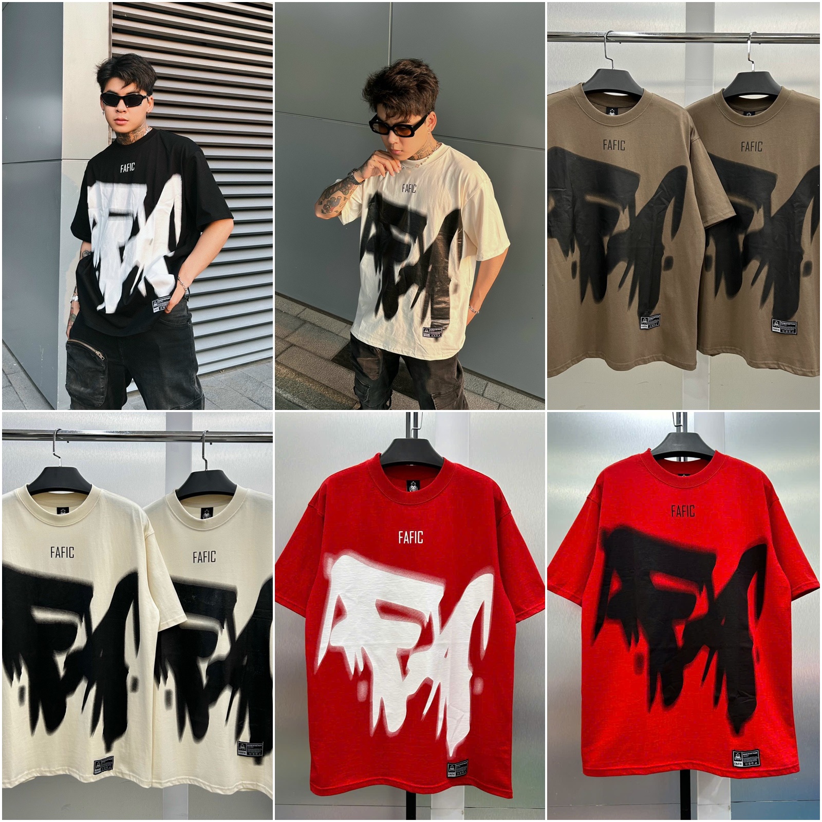 Áo Thun FaFic FA Big Logo Unisex Nam Nữ Chất Cotton Mát