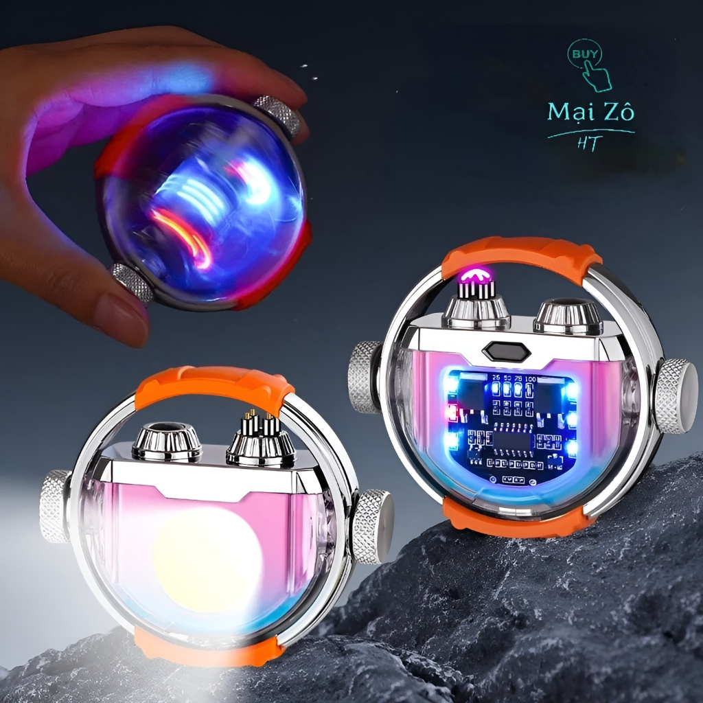 Hôp quẹt - bật lửa điện plasma thiết kế con quay hồi chuyển