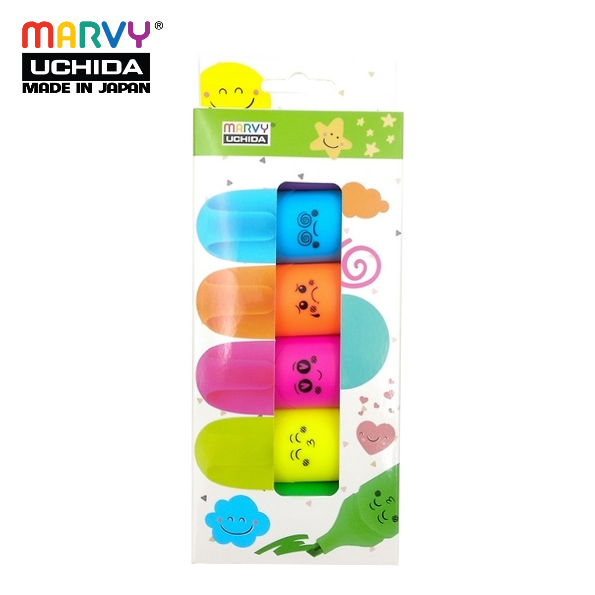 Set 6 màu dạ quang marvy 60