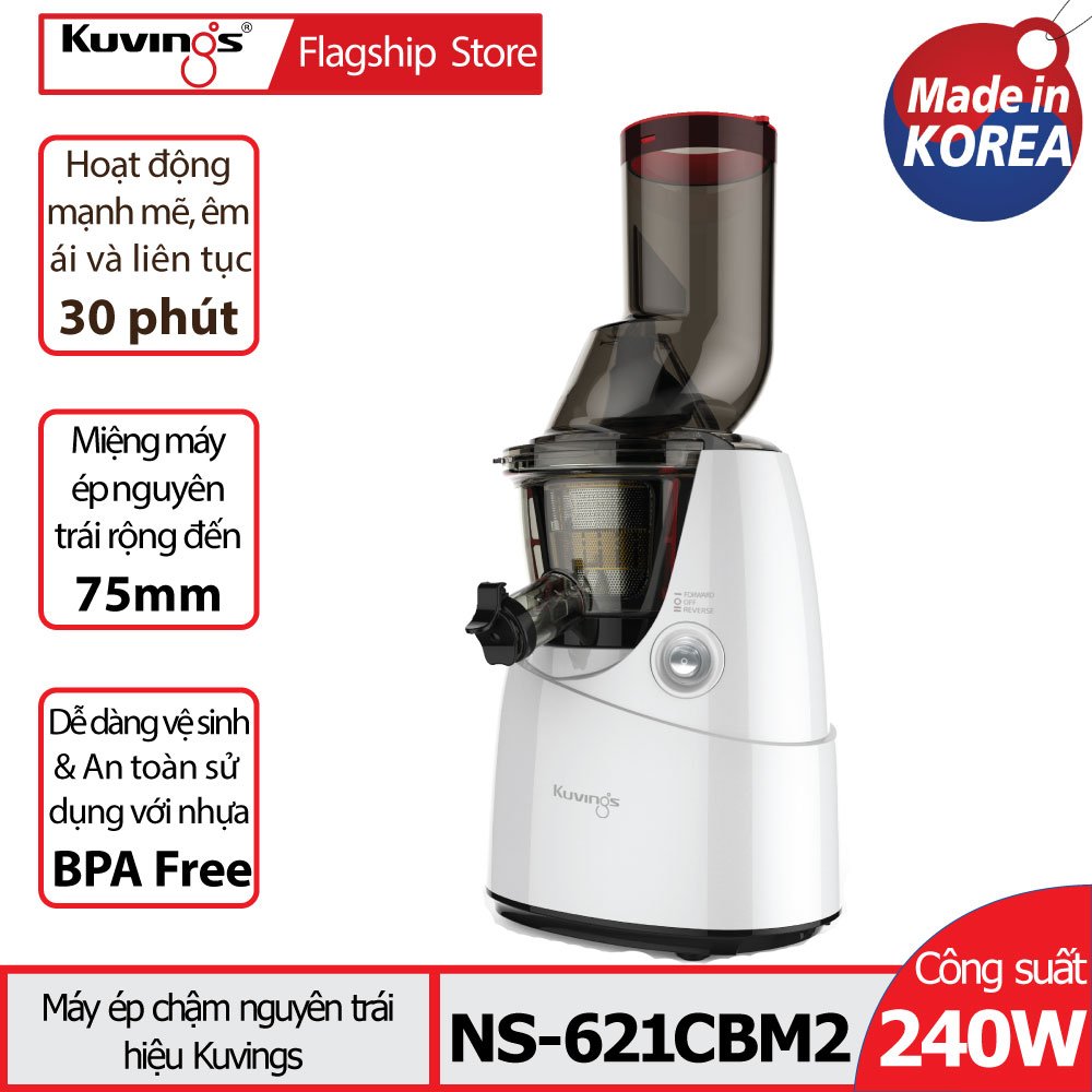 Máy ép trái cây tốc độ chậm kuvings ns-621cbm2 - màu trắng