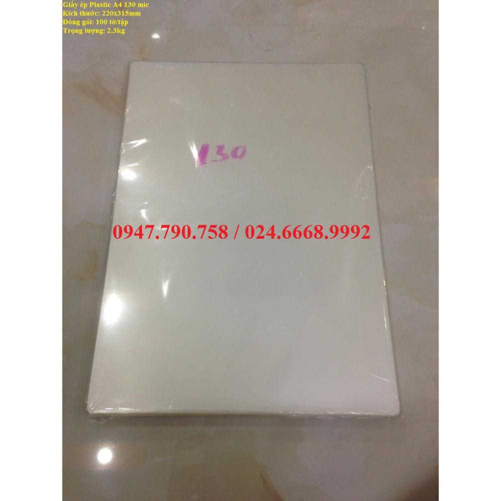 Giấy ép plastic a4 dày 130 mic - giấy ép ảnh - màng ép