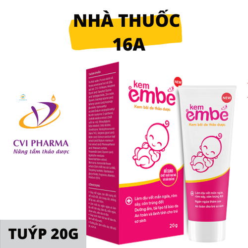 KEM EM BÉ - HỖ TRỢ GIẢM NGỨA, HĂM TẢ, RÔM SẢY CHO BÉ - TUÝP 20G - AN TOÀN CHO BÉ