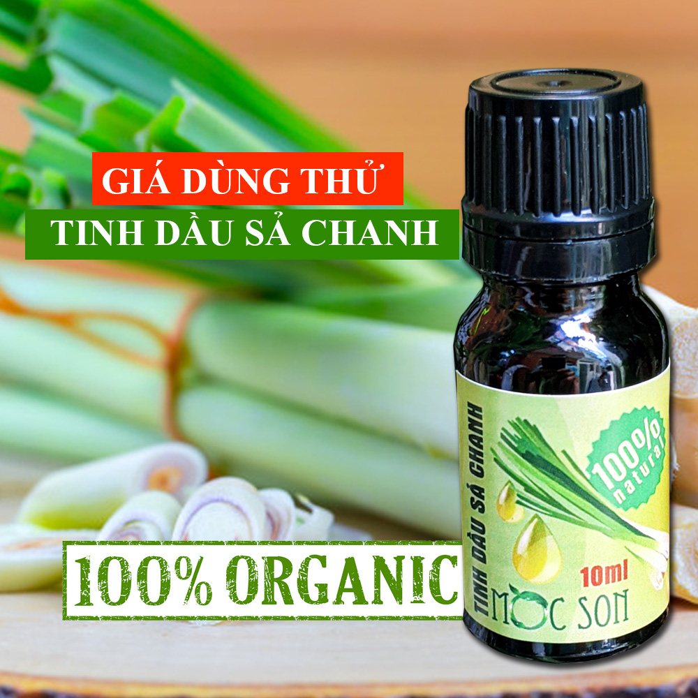 [Hoàn Tiền 10%][HCM]Tinh Dầu Sả Chanh Organic Mộc Sơn 10ml