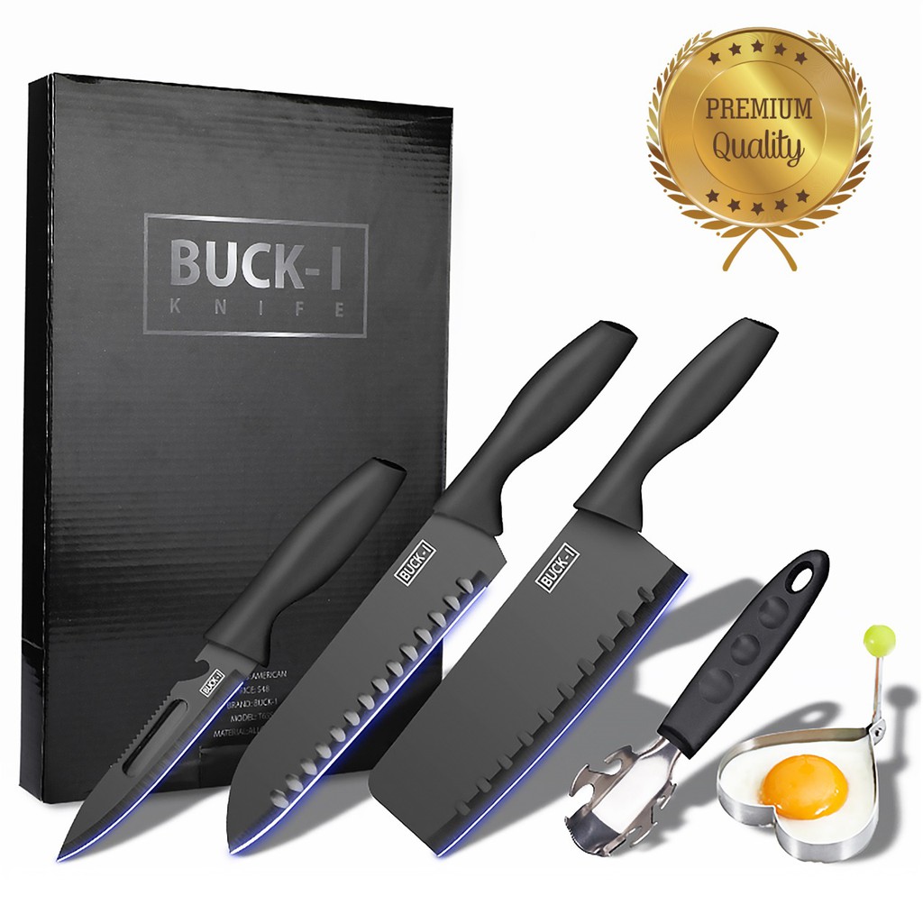 Mẫu mới] bộ dao làm bếp 5 món buck-i đa năng,tiện dụng,cao cấp – shop nguyễn kim