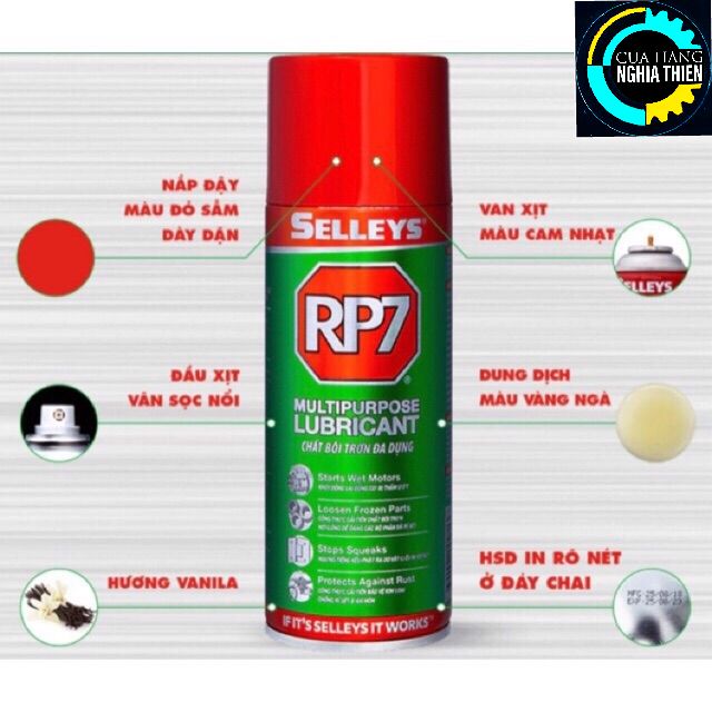 Dầu chống rỉ sét và bôi trơn selleys rp7-150g