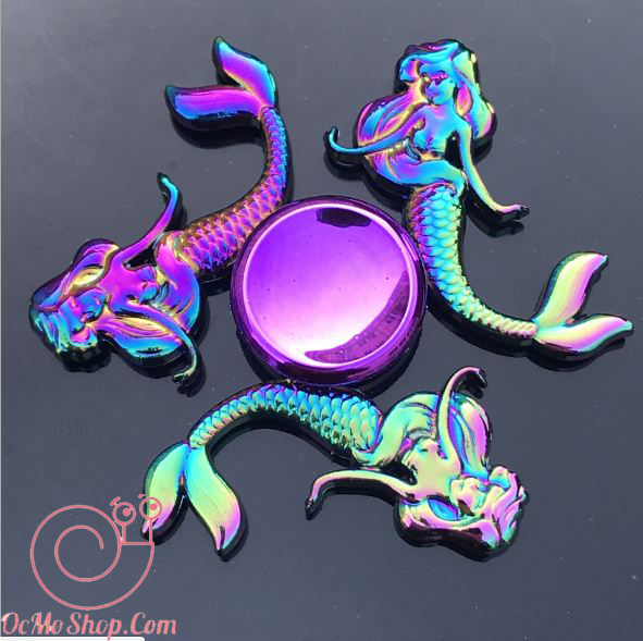 Con quay Finger Spinner người cá phản quang kim loại