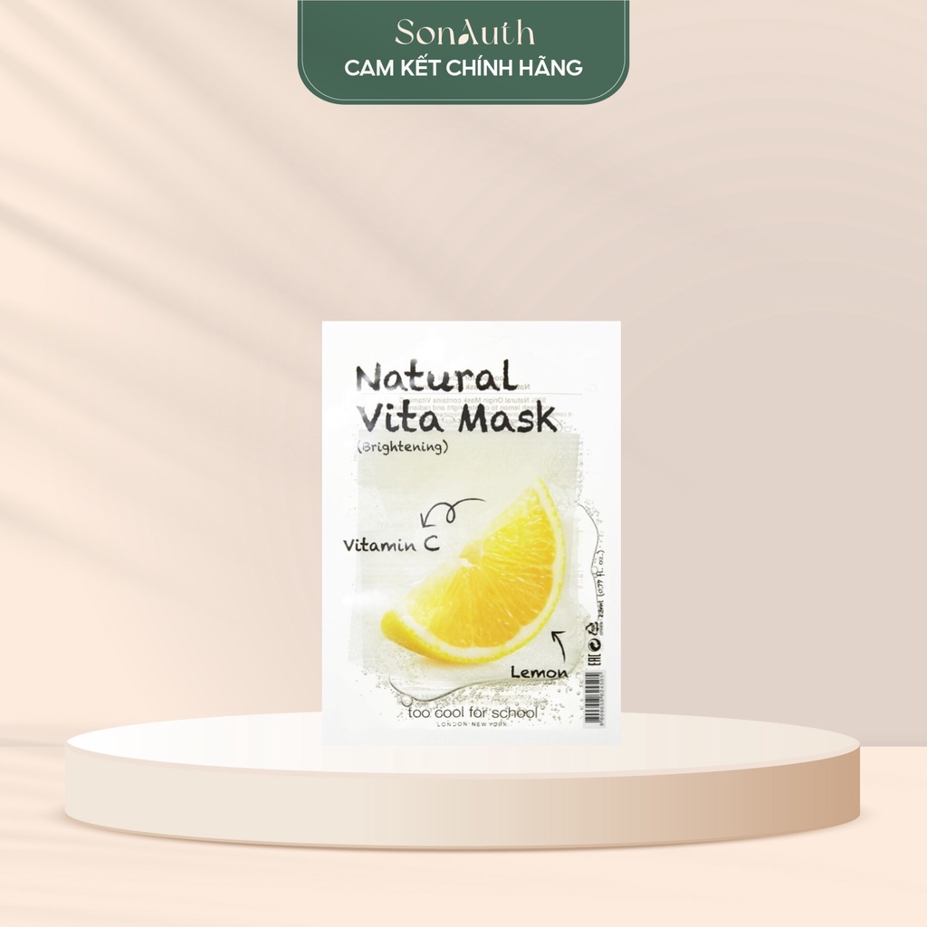 Mặt nạ giấy Too Cool For School Natural Vita Beauty Mask