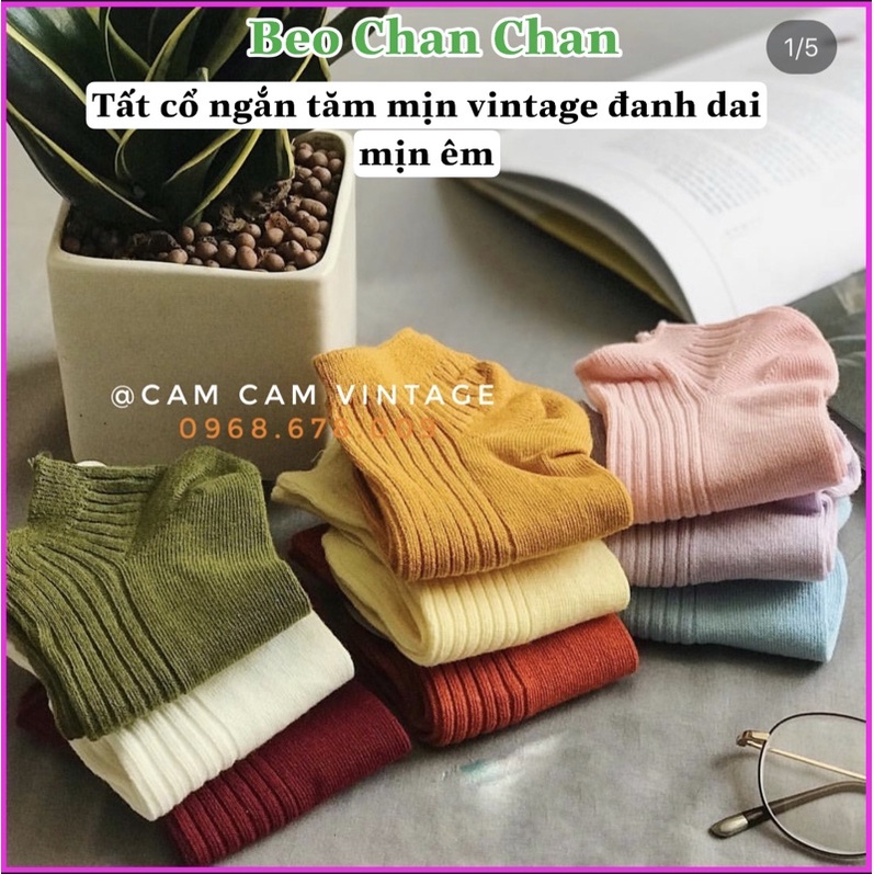 Tất vớ nam nữ ngắn cổ vớ cổ ngắn ulzzang Basic Vintage Hàn Quốc beochan
