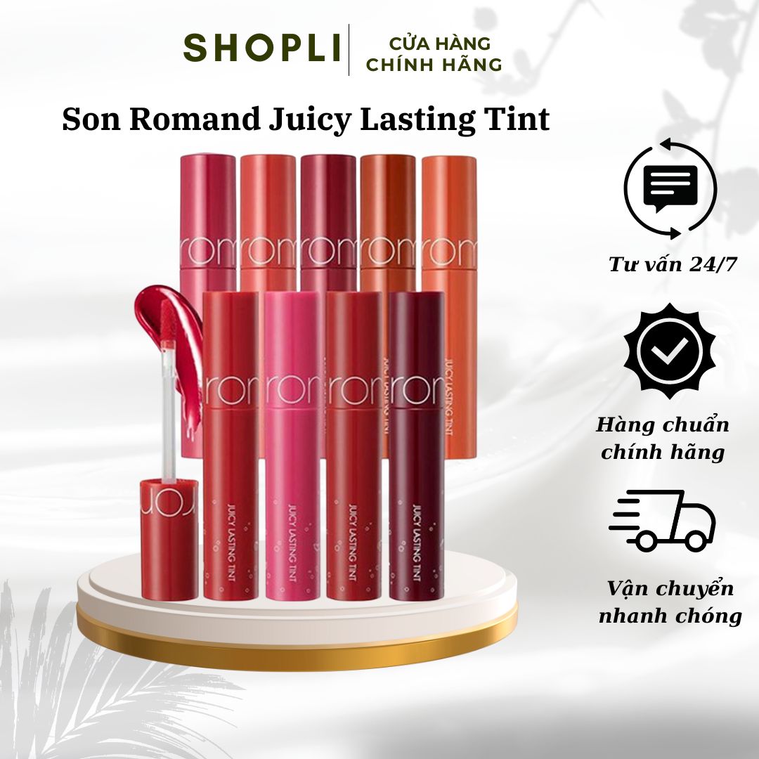 Son Tint Lì Romand Juicy Lasting Tint bóng lì