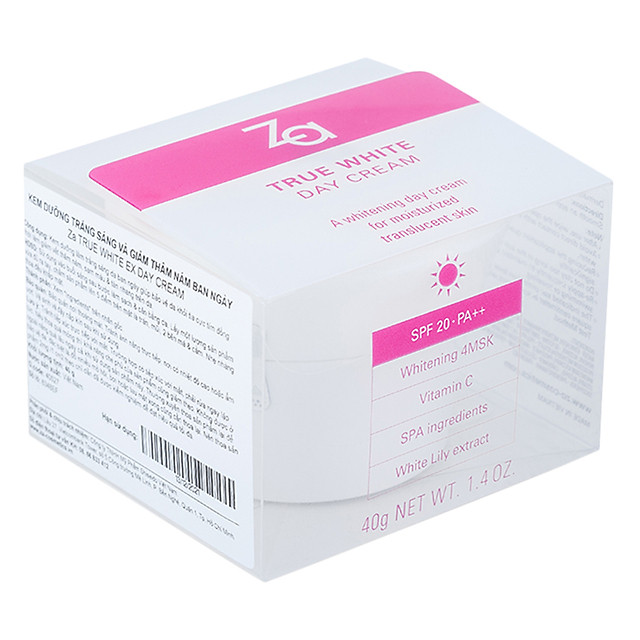 Bao bì không đẹp - kem dưỡng làm sáng và đều màu da ban ngày za true white ex day cream spf20 pa++ - 40527