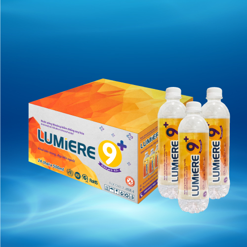 Nước uống khoáng kiềm chống oxy hóa Lumiere 9+ 500ml
