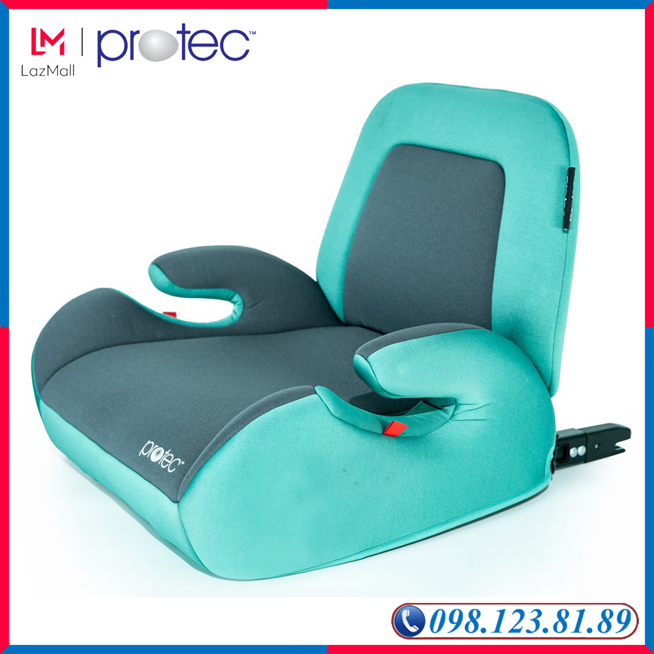 Ghế Ngồi Ô Tô Cho Bé, Đệm Ngồi Ô Tô Cho Bé PROTEC BC908F, Dành Cho Bé 3-12 Tuổi, Trọng Lượng 15-36 Kg