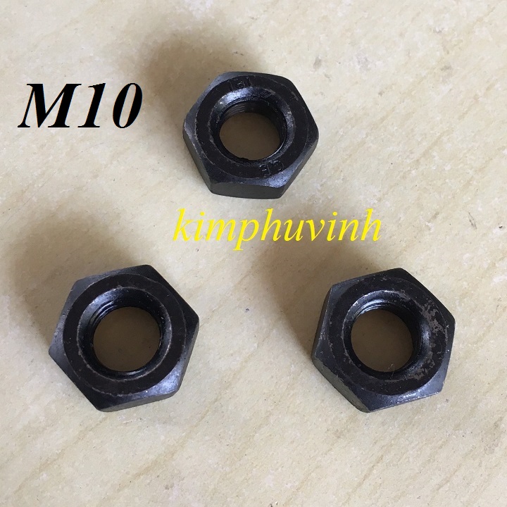 20 con -tán m10 thép đen - đai ốc 10li - ecu thép