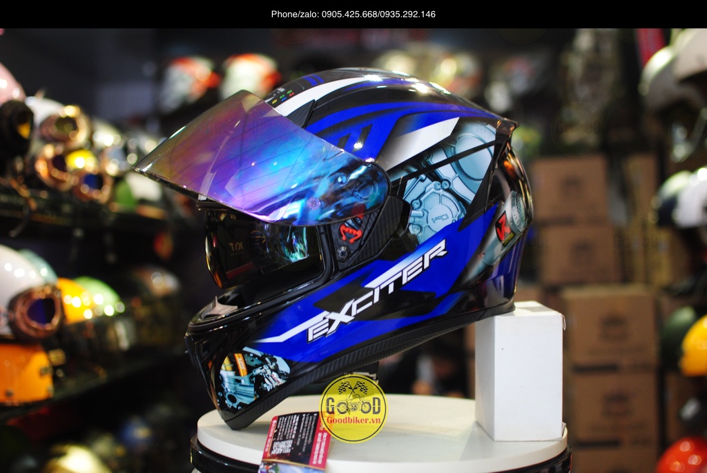 Mũ Fullface 2 kính ROC 05 tem Yamaha Exciter GP